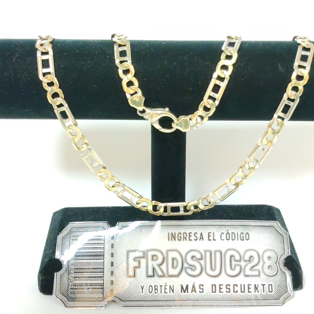 CADENA ORO COMBINADO 14 K 61.7 GRMS (SEMINUEVO)