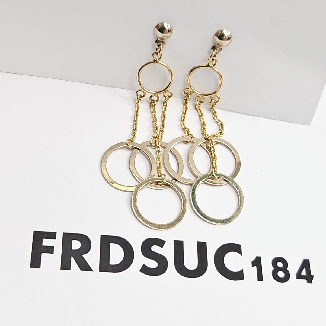 BROQUELES PAR ORO 14 K 5,70 GRMS (SEMINUEVO)