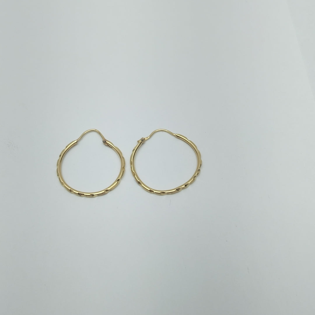 ARRACADAS PAR ORO 14 K 1.5 GRMS (SEMINUEVO)