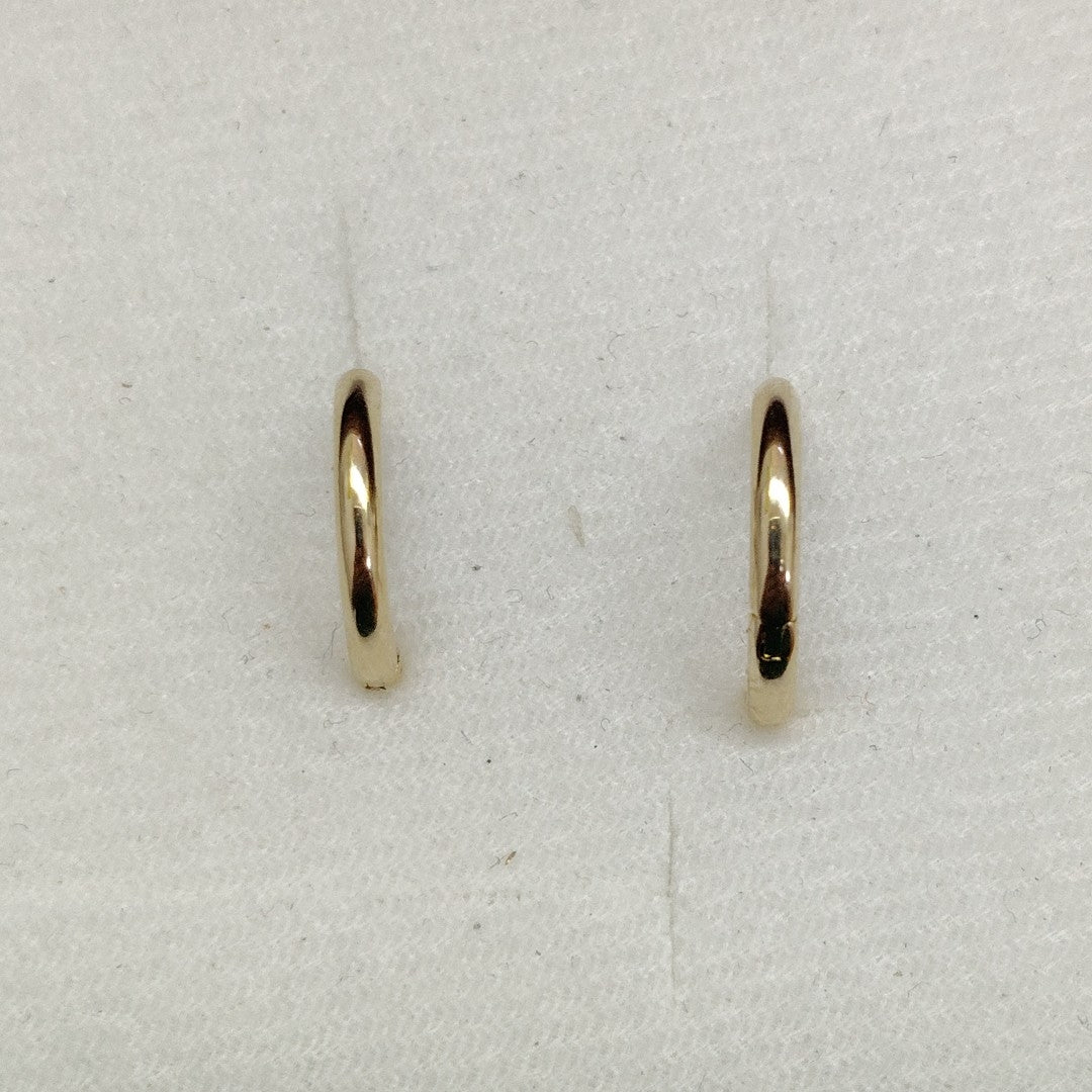 ARETES HUGGIES LISAS 14K 1.6 GR (NUEVO)