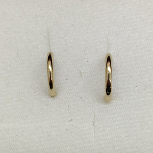 ARETES HUGGIES LISAS 14K 1.6 GR (NUEVO)