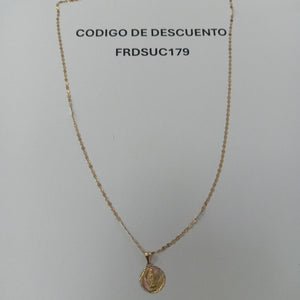 CADENA,MEDALLA RELIGIOSA ORO 10 K 1,60 GRMS (SEMINUEVO)