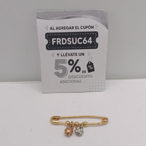 PRENDEDOR ORO COMBINADO 14 K 1,50 GRMS (SEMINUEVO)
