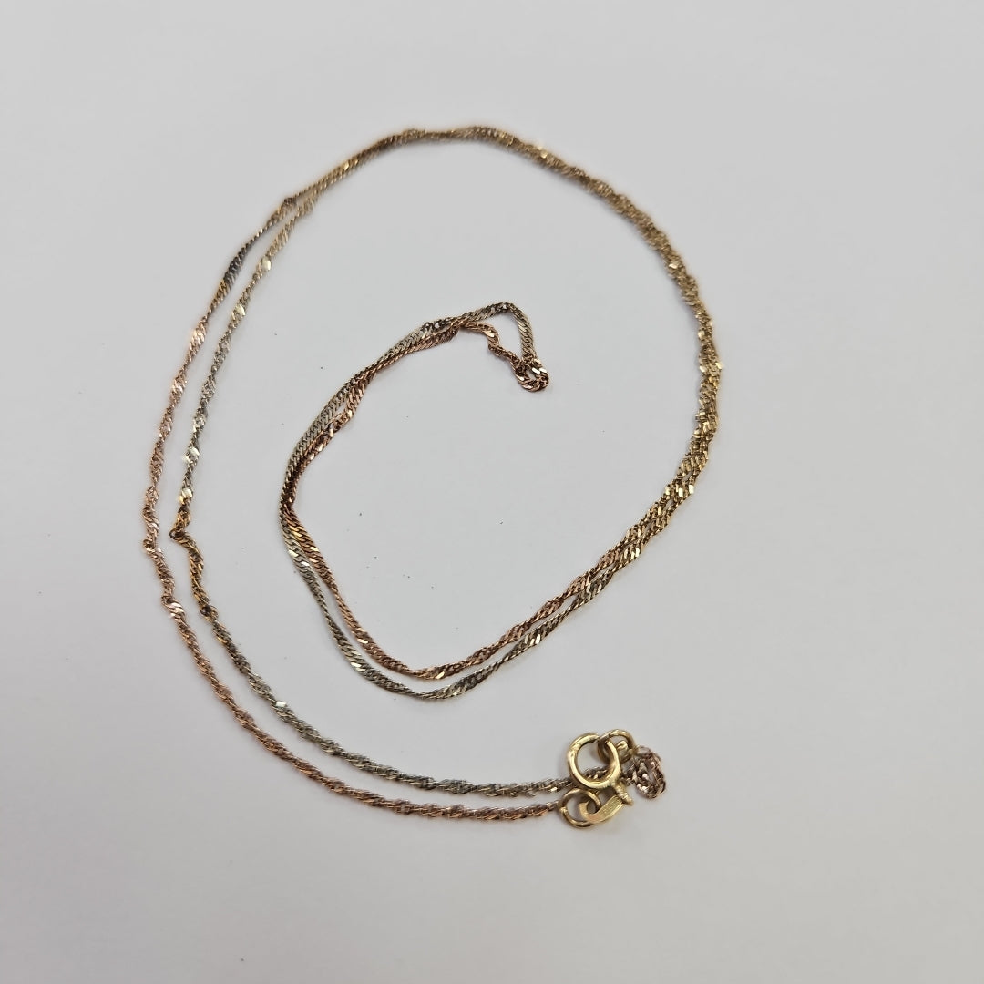CADENA ORO,ORO COMBINADO 10 K 1,20 GRMS (SEMINUEVO)