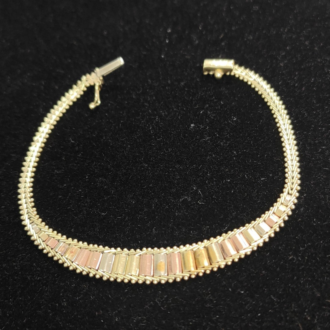 PULSERA ORO, ORO COMBINADO 14 K 8.5 GRMS (SEMINUEVO)