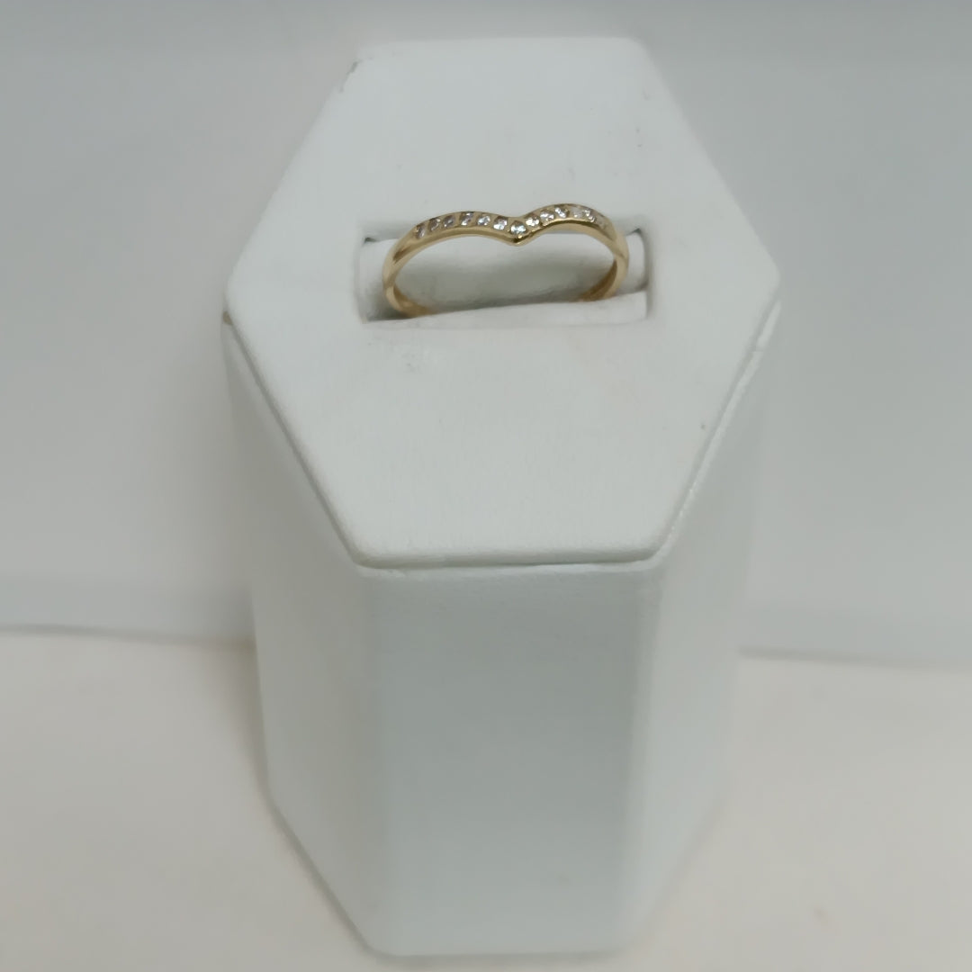 ANILLOS C/CIRCONIA ORO 10K TALLA 8 0.8 GR (NUEVO)