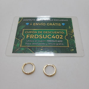 ARETES HUGGIES LISAS 14K 1.5 GR (NUEVO)
