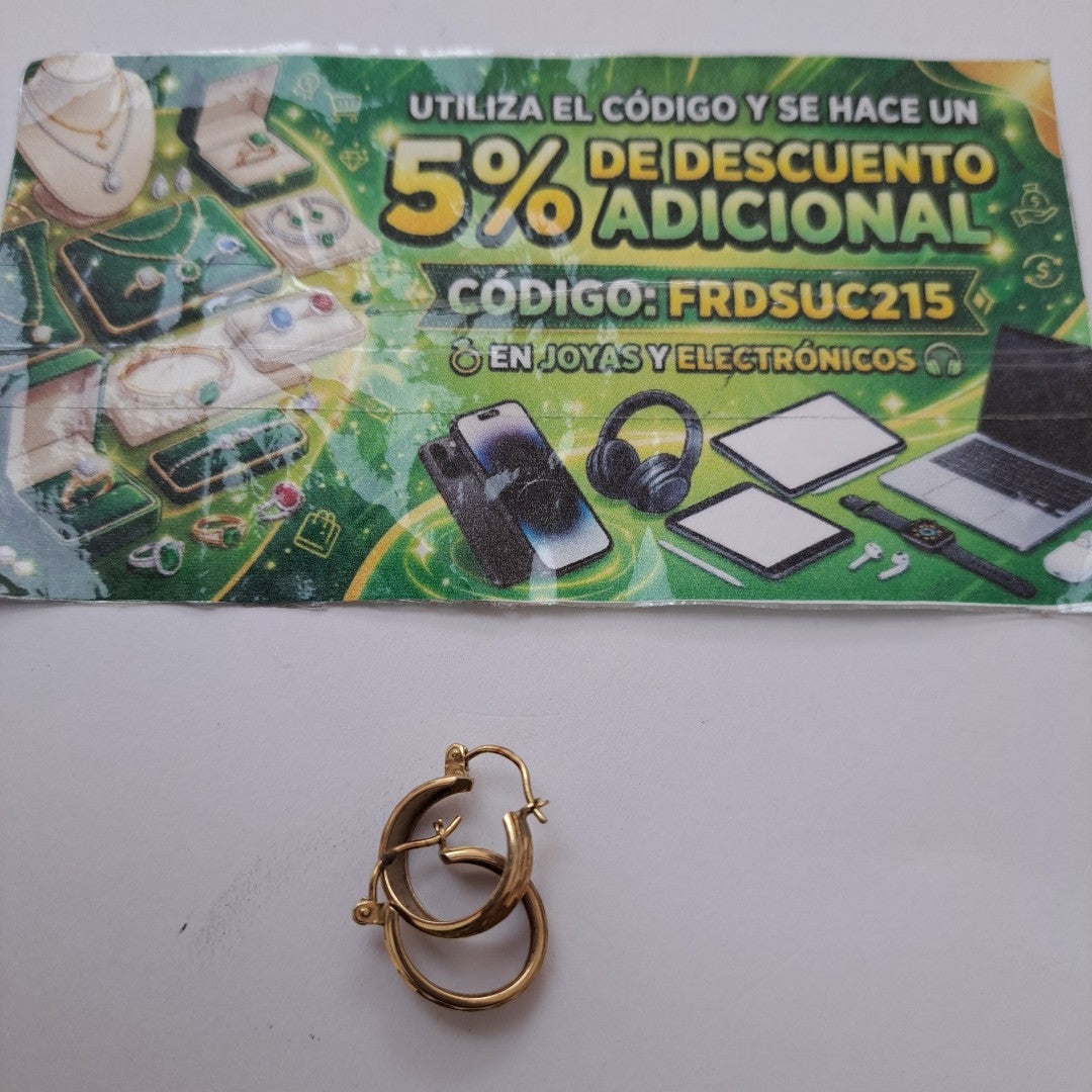 ARRACADAS PAR ORO 10 K 1,50 GRMS (SEMINUEVO)