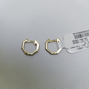 ARETES HUGIES C CIRCONIAS 14K 1.5 GR (NUEVO)