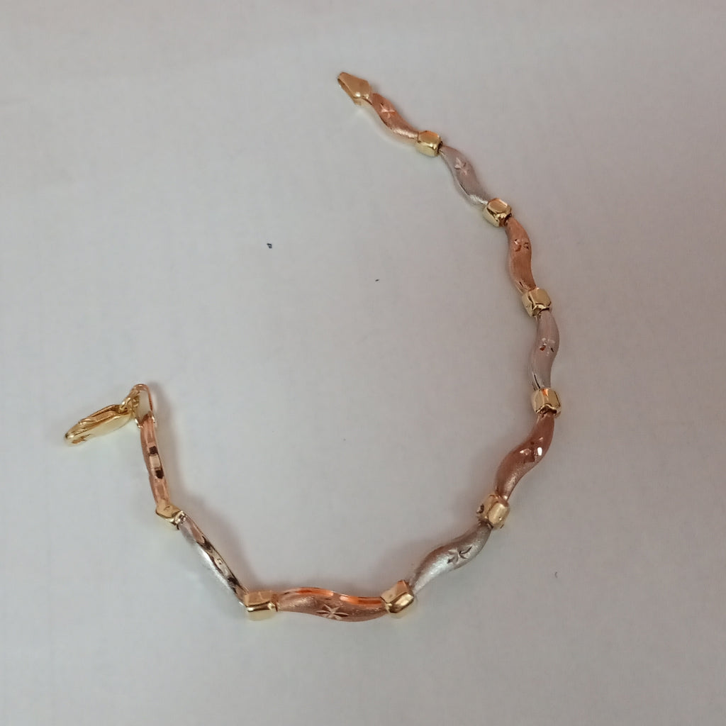 PULSERA ORO COMBINADO 10 K 4.3 GRMS (SEMINUEVO)