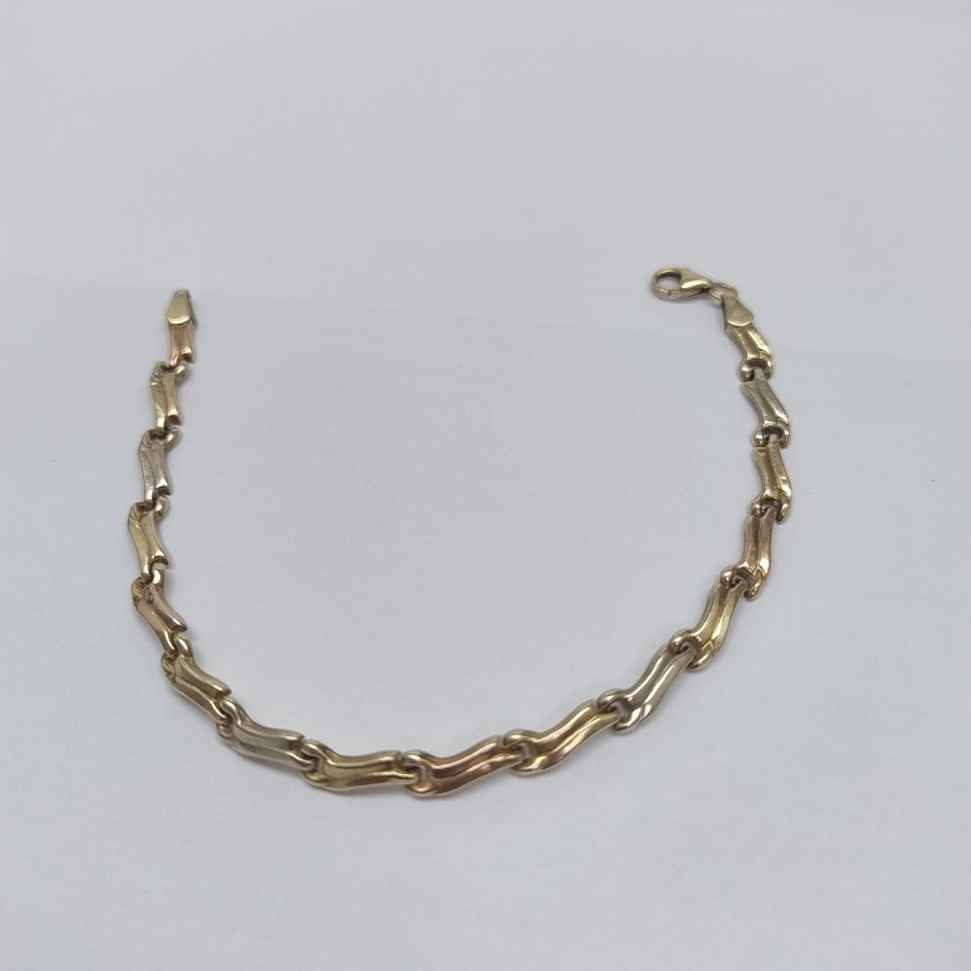 PULSERA ORO COMBINADO 14 K 3.5 GRMS (SEMINUEVO)