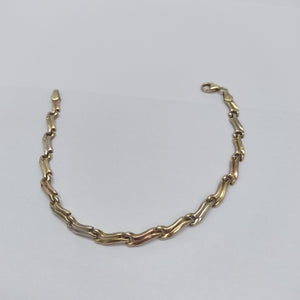 PULSERA ORO COMBINADO 14 K 3.5 GRMS (SEMINUEVO)