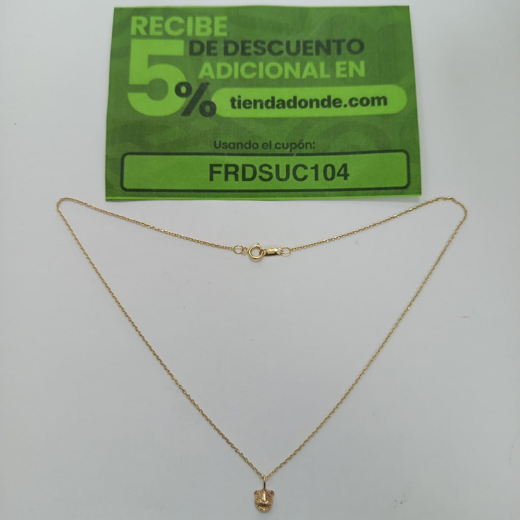 CADENA, DIJE ORO 14 K 2 GRMS (SEMINUEVO)