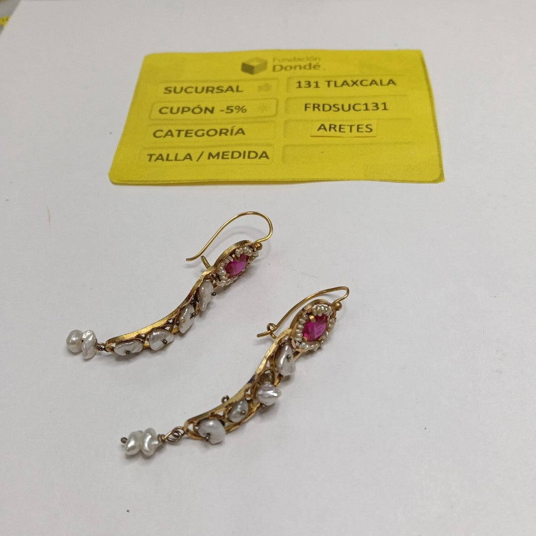 ARETES PAR ORO 8 K 7 GRMS (SEMINUEVO)
