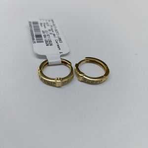 ARETES HUGGIES C CIRCONIA 14K 1.8 GR (NUEVO)