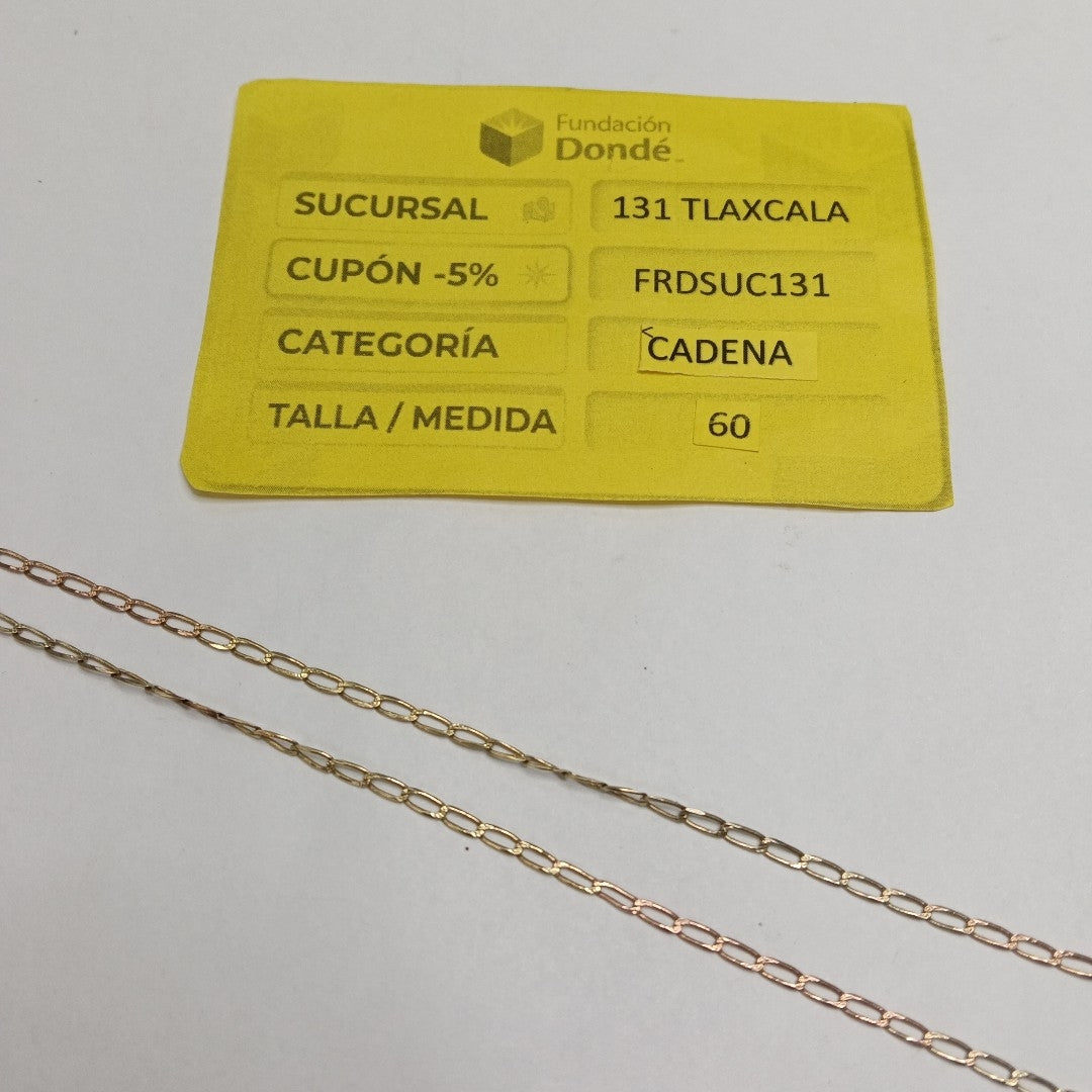 CADENA ORO 14 K 4.9 GRMS (SEMINUEVO)