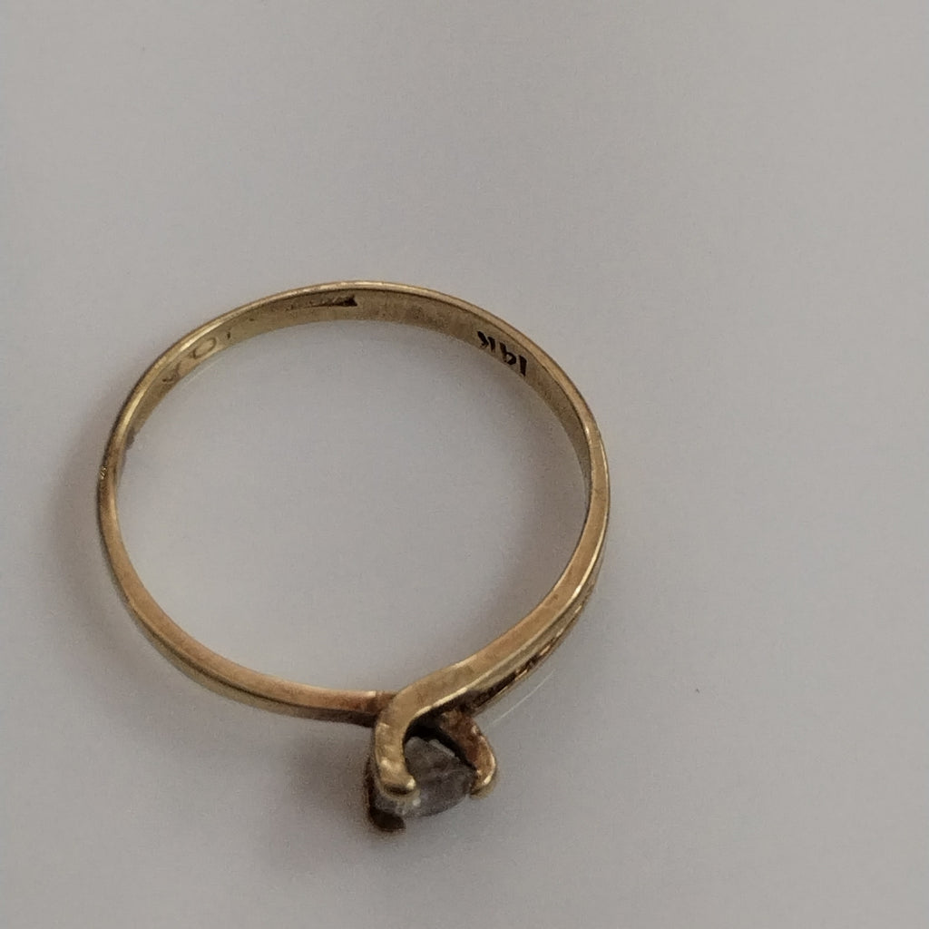 ANILLITO,SOLITARIO ORO 14 K 1,30 GRMS (SEMINUEVO)