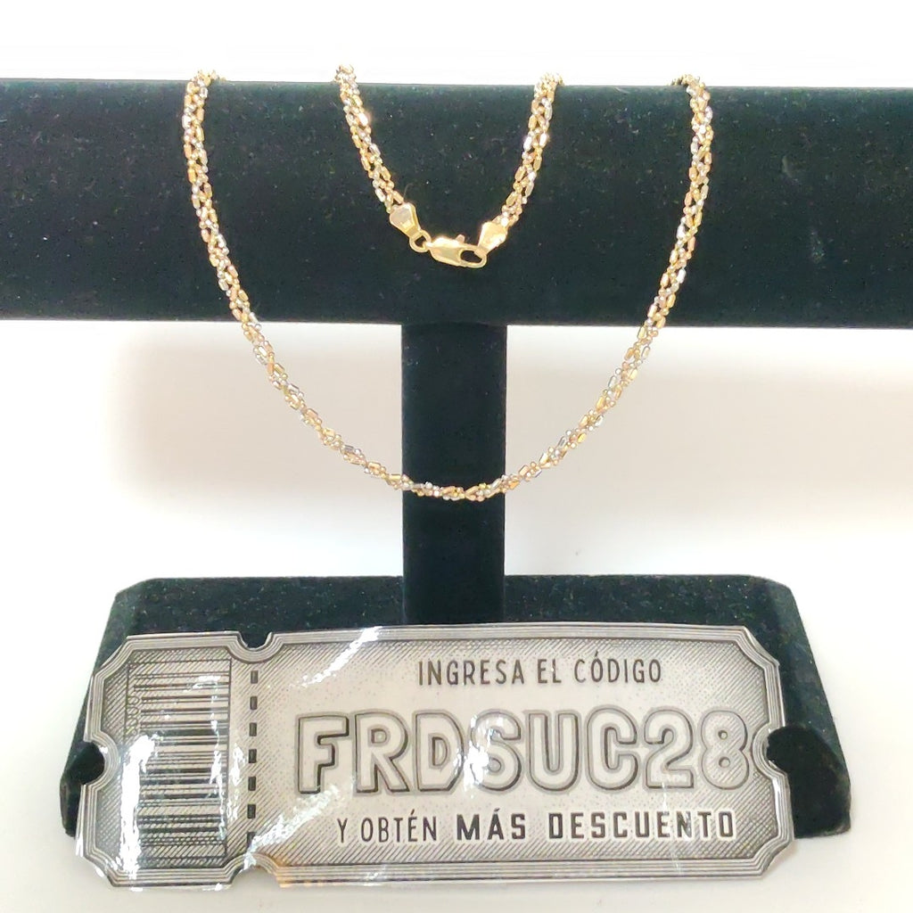 CADENA ORO COMBINADO 14 K 7.7 GRMS (SEMINUEVO)