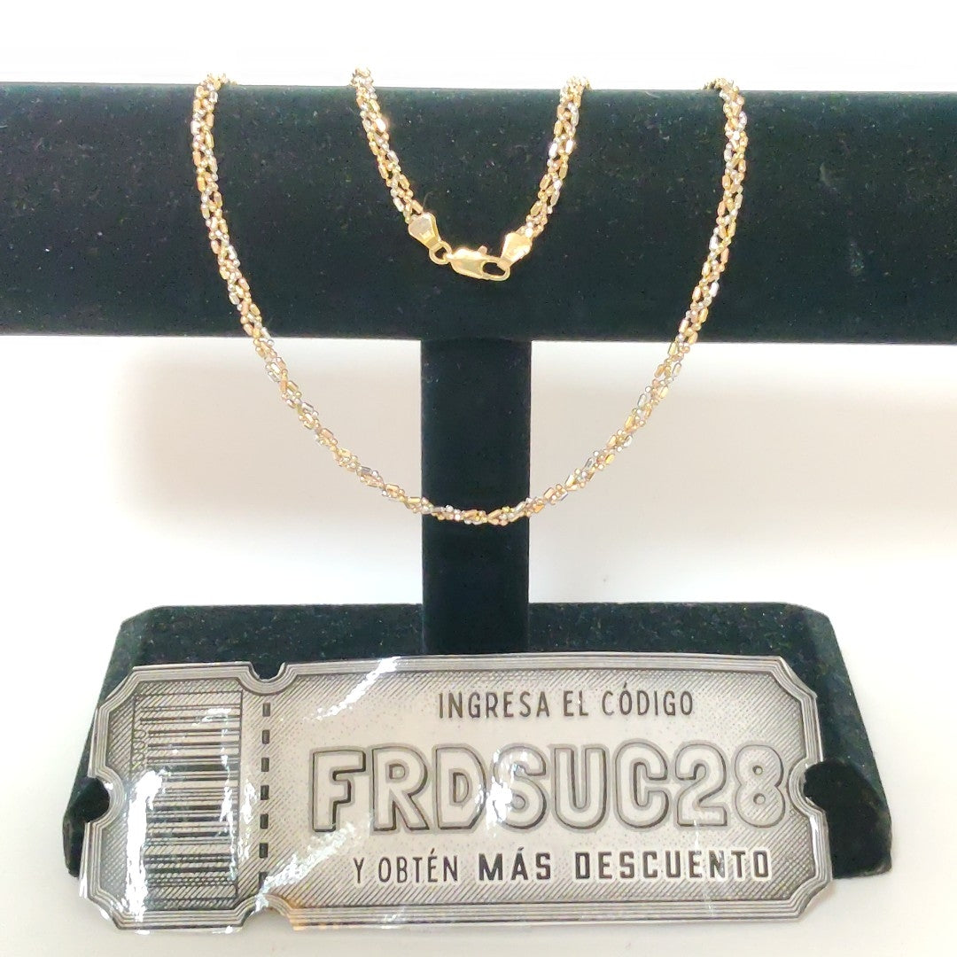 CADENA ORO COMBINADO 14 K 7.7 GRMS (SEMINUEVO)