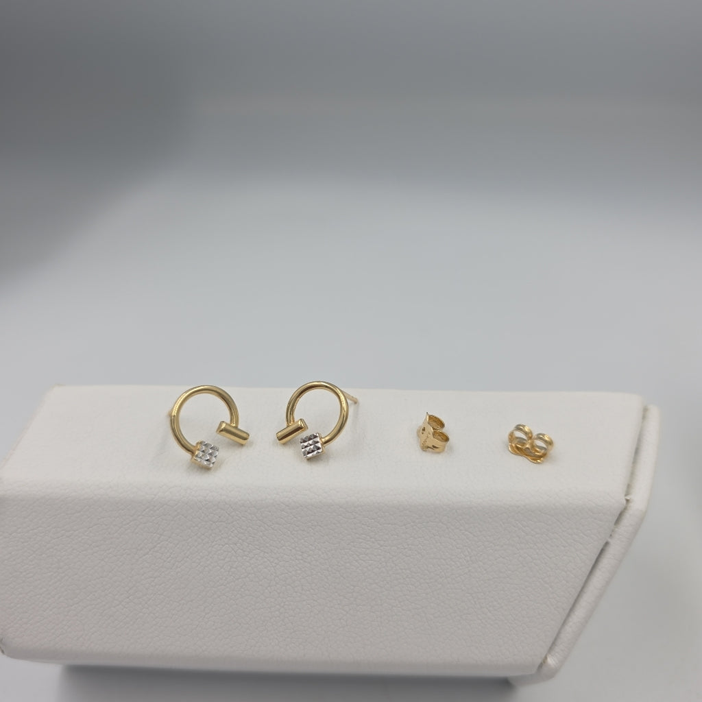 BROQUELES PAR ORO, ORO COMBINADO 14 K 1.3 GRMS (SEMINUEVO)