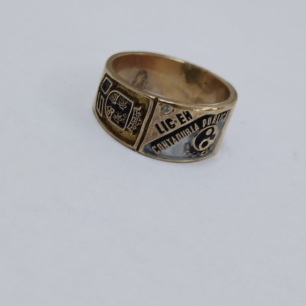 ANILLO DE GRADUACIÓN ORO 8 K 6.3 GRMS (SEMINUEVO)