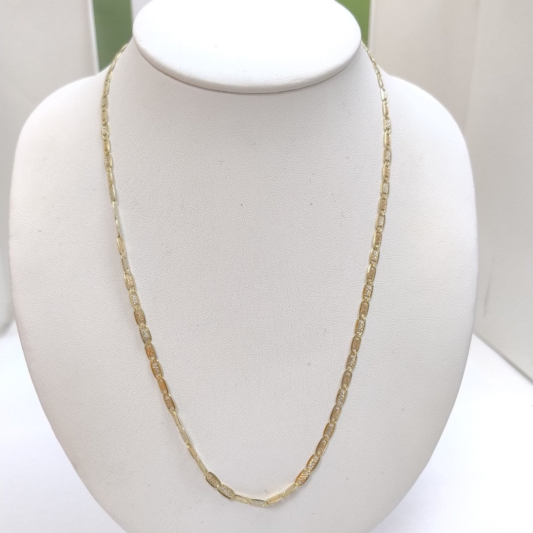 CADENA ORO COMBINADO 14 K 9.6 GRMS (SEMINUEVO)