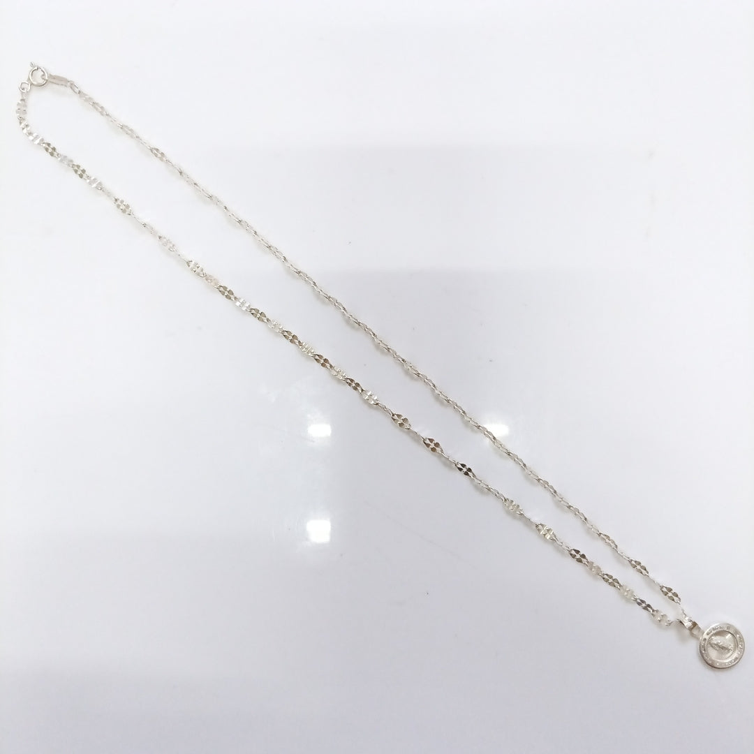 CADENA, MEDALLA RELIGIOSA PLATA 2.9 GRMS (SEMINUEVO)
