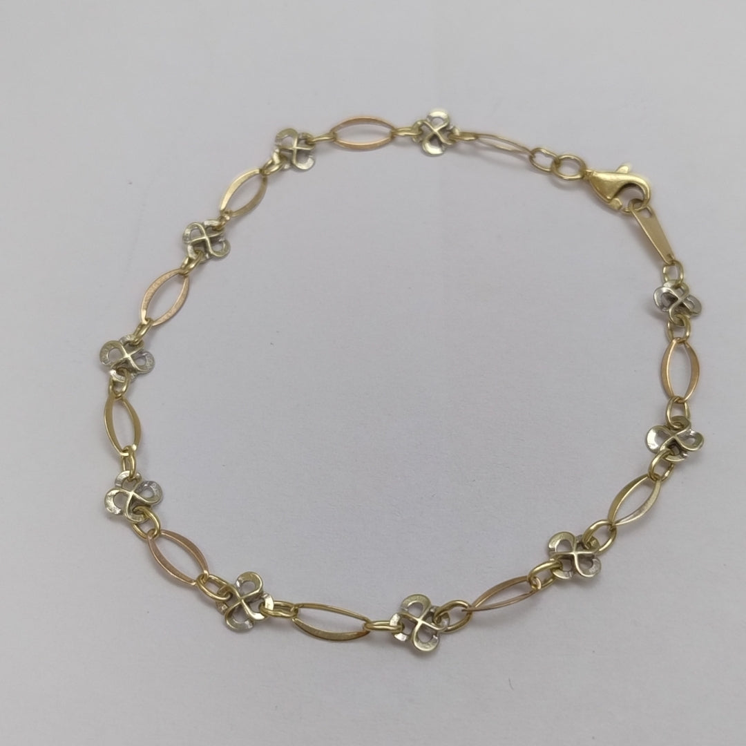 PULSERA ORO COMBINADO 14 K 3 GRMS (SEMINUEVO)