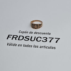 ANILLO DE GRADUACIÓN ORO 10 K 1 GRMS (SEMINUEVO)