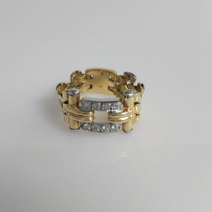 ANILLO ORO, ORO COMBINADO 14 K 7.7 GRMS (SEMINUEVO)
