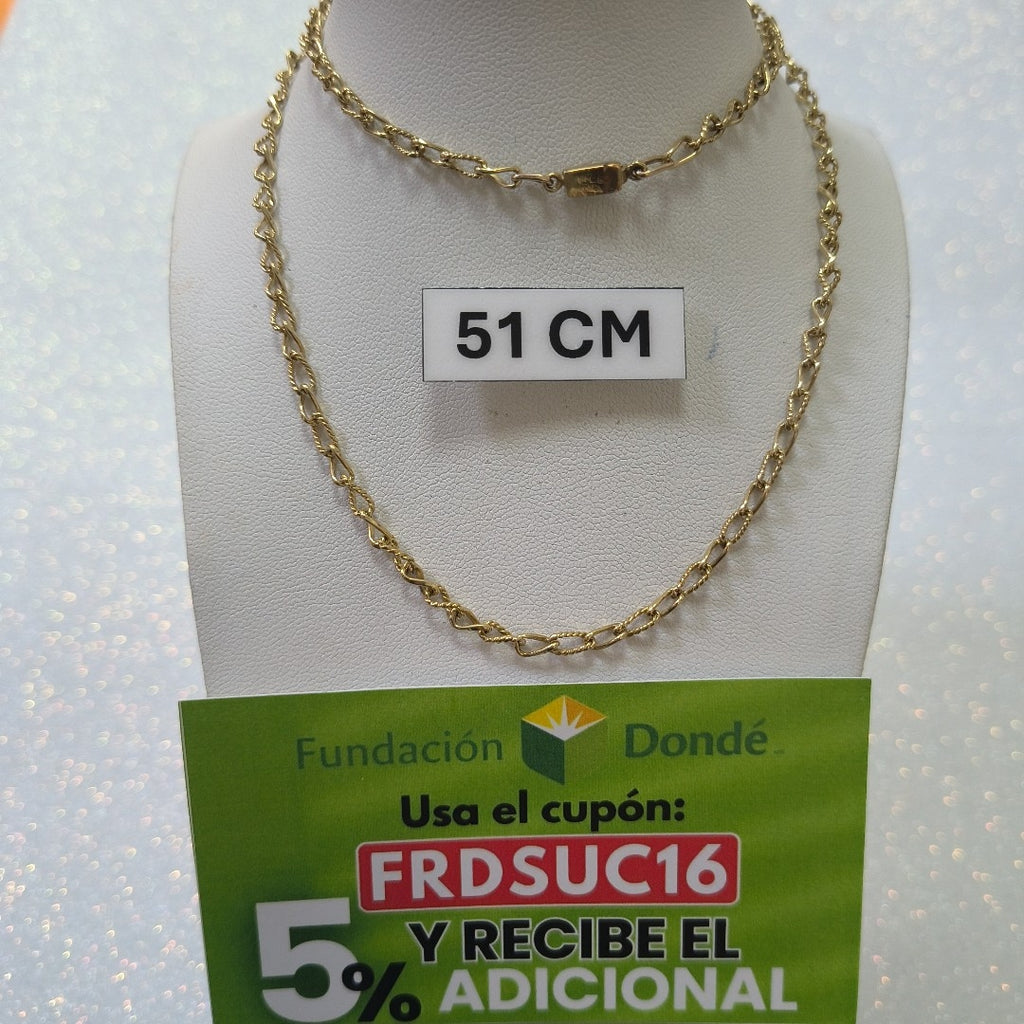 CADENA ORO 14 K 9,60 GRMS (SEMINUEVO)