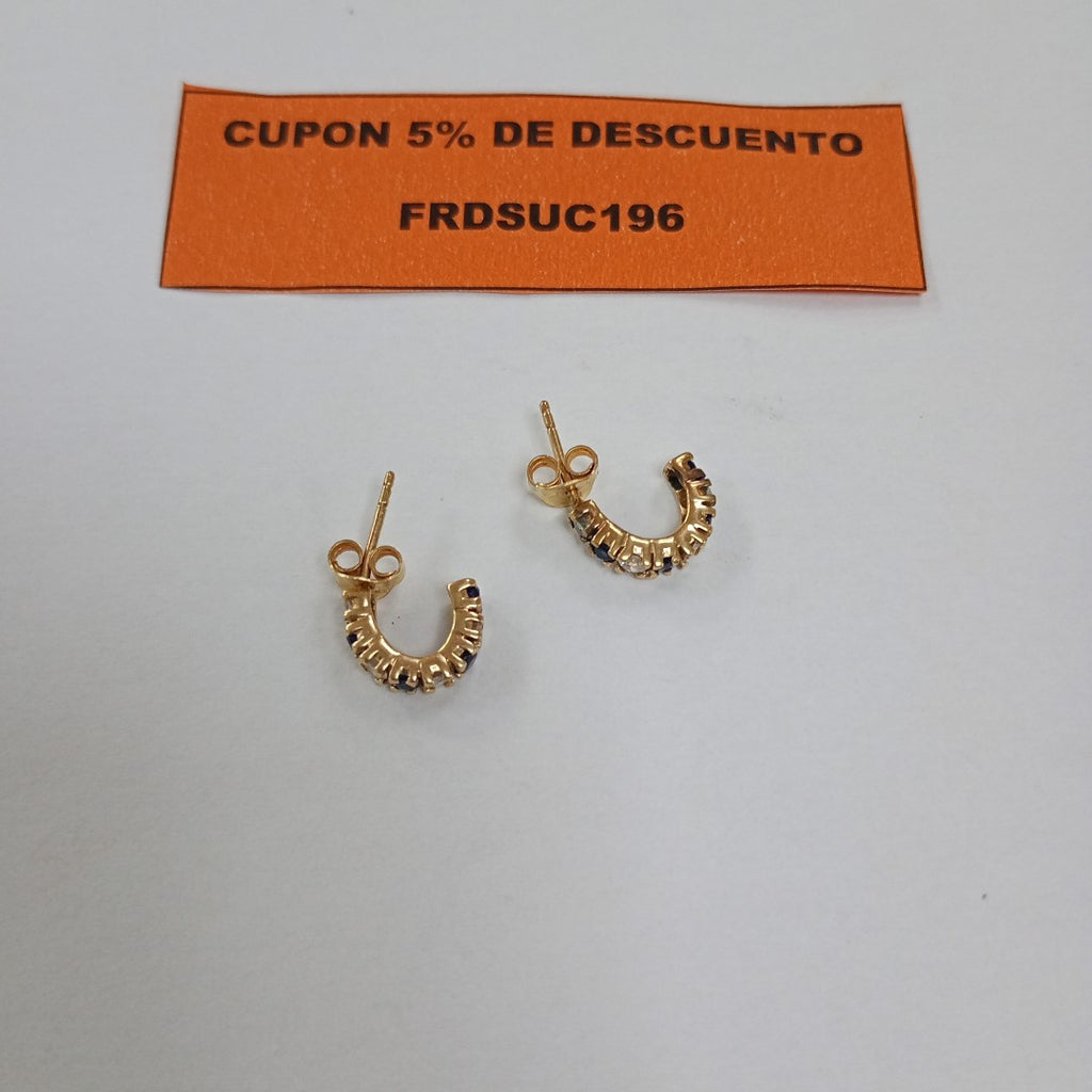 ARETES PAR ORO 14 K 2 GRMS (SEMINUEVO)