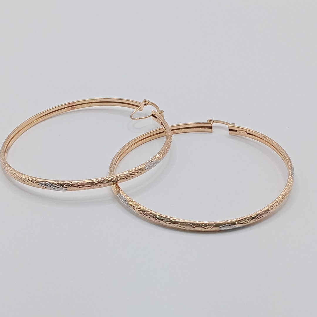 ARRACADAS PAR ORO PLATINO 14 K 7,40 GRMS (SEMINUEVO)