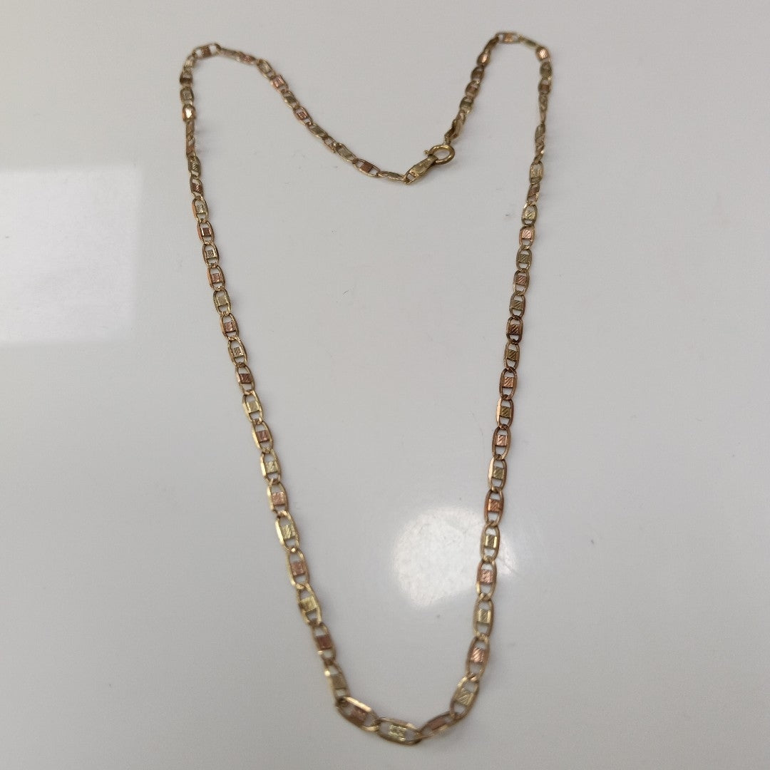 CADENA ORO, ORO COMBINADO 10 K 2.8 GRMS (SEMINUEVO)