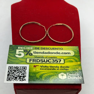 ARRACADAS PAR ORO, ORO COMBINADO 14 K 2.4 GRMS (SEMINUEVO)
