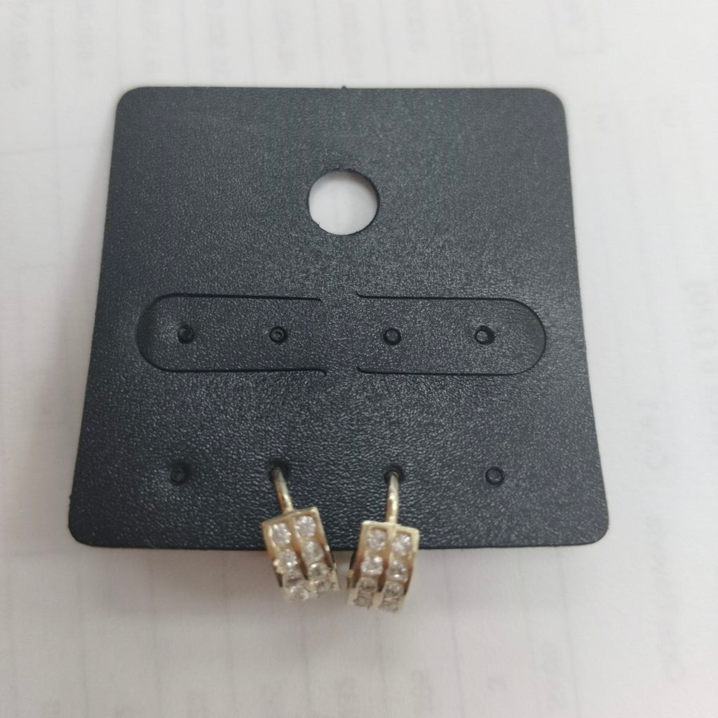 ARETES HUGGIES C CIRCONIAS 14K 1.7 GR (NUEVO)