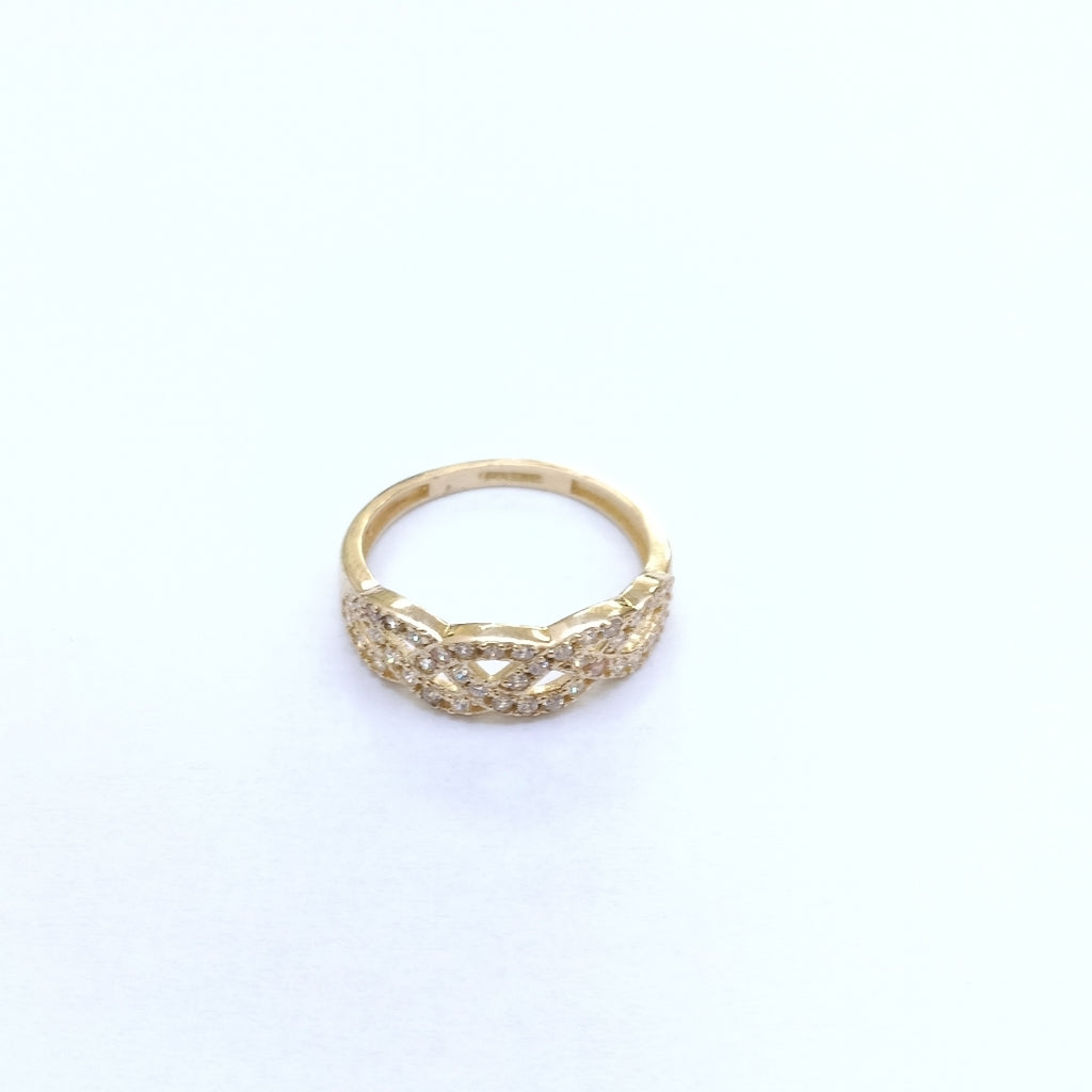 ANILLOS C CIRCONIAS 14K TALLA 9 2.6 GR (NUEVO)