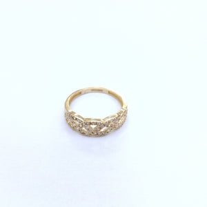 ANILLOS C CIRCONIAS 14K TALLA 9 2.6 GR (NUEVO)