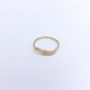 ANILLOS CON CIRCONIAS 14K TALLA 7 0.8 GR (NUEVO)