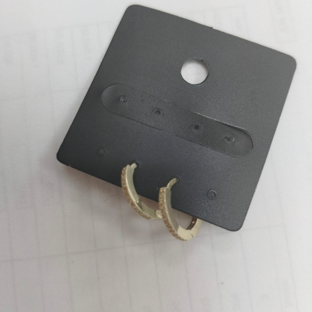 ARETES ARRACADAS CON CIRCONIAS 14K 1.2 GR (NUEVO)