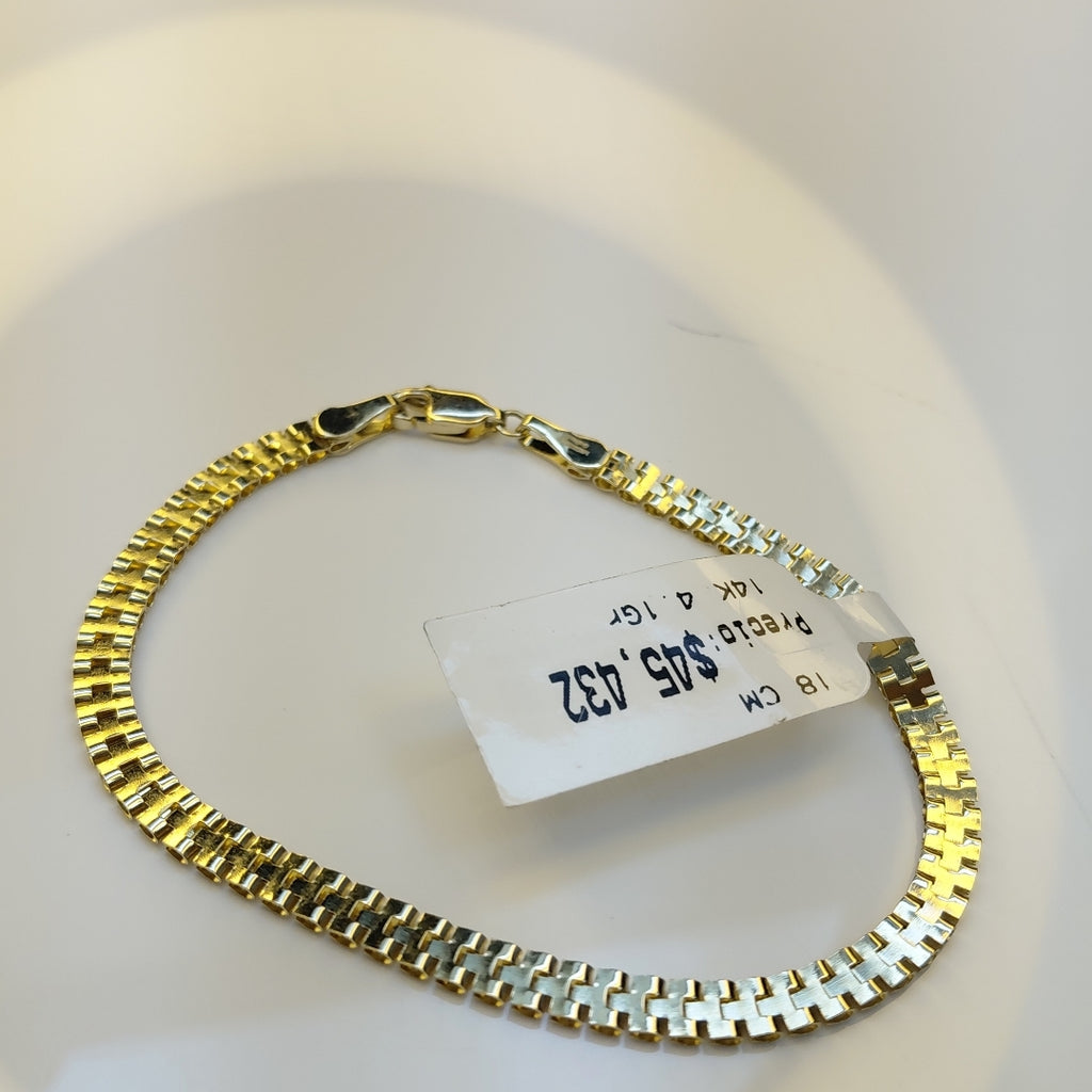 PULSERA ESPECIAL 14K 18 CM 4.1 GR (NUEVO)