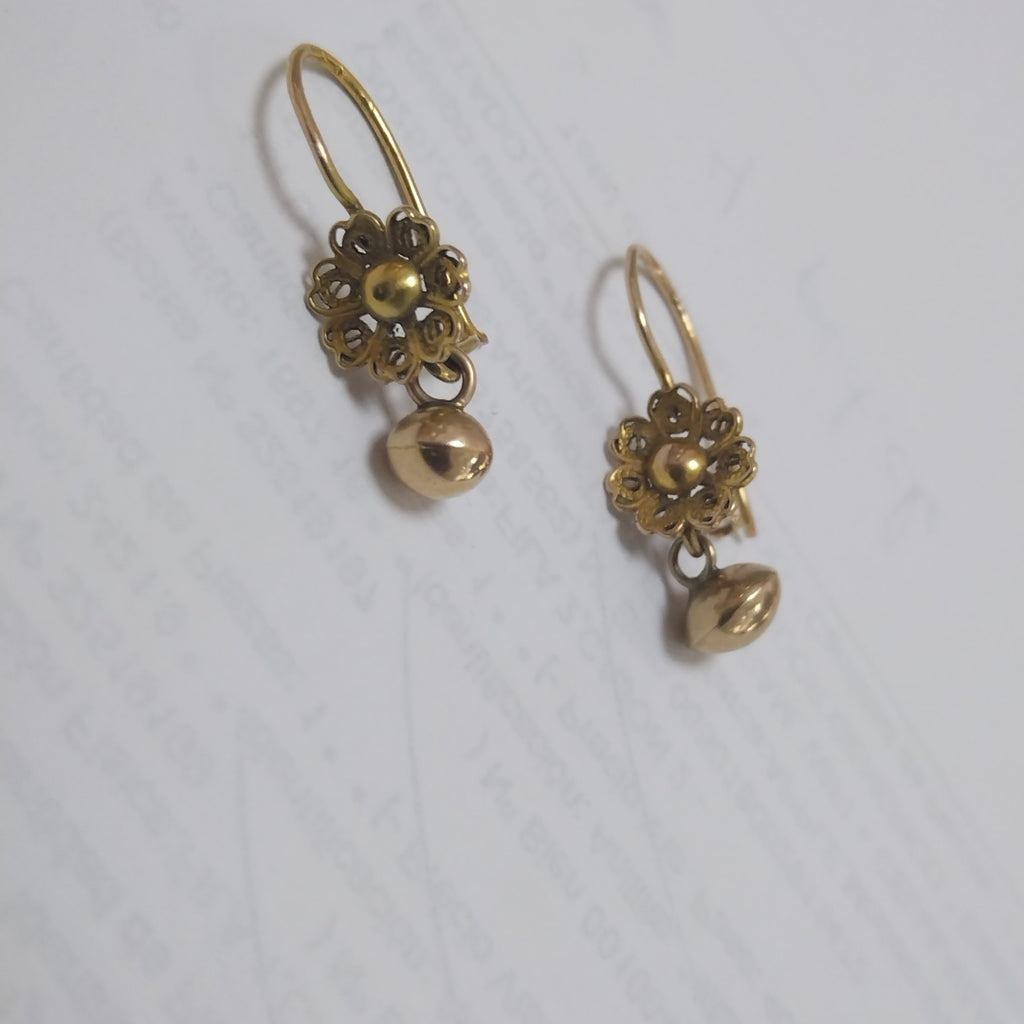 ARETES PAR ORO 8 K 1,60 GRMS (SEMINUEVO)