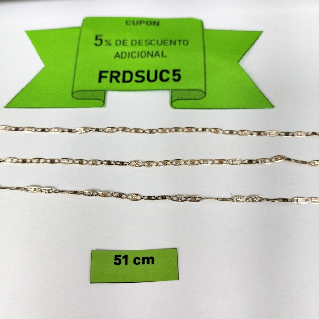 CADENA ORO COMBINADO 14 K 1.7 GRMS (SEMINUEVO)