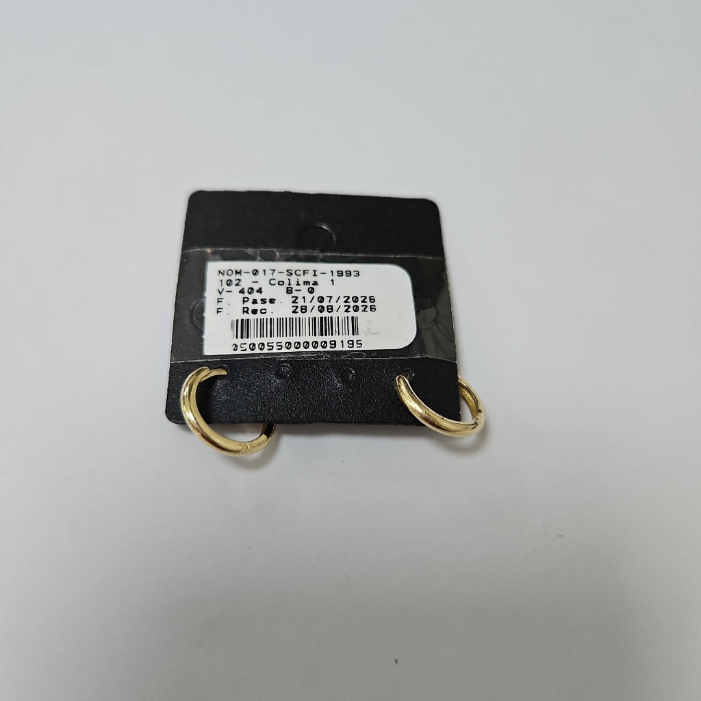 ARETES HUGGIES LISAS 14K 1.6 GR (NUEVO)