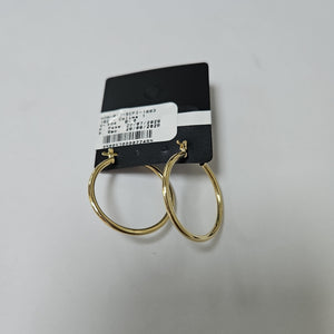 ARETES TEJIDO ARRACADAS LISAS 14K 1.5 GR (NUEVO)