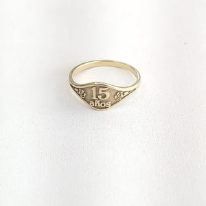 ANILLO CONMEMORATIVO ORO 10 K 1,40 GRMS (SEMINUEVO)
