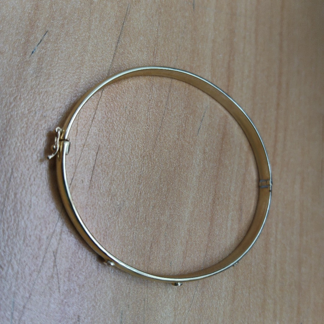 PULSERA RIGIDA ORO 14 K 7.7 GRMS (SEMINUEVO)
