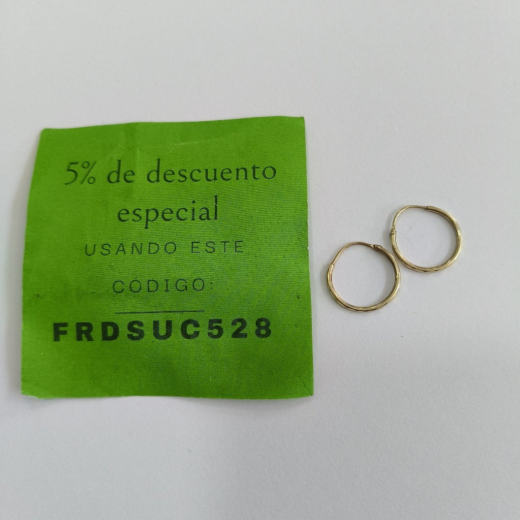 ARRACADAS PAR ORO 14 K 1 GRMS (SEMINUEVO)