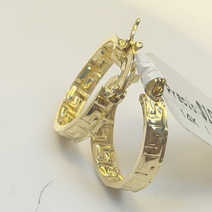 ARETES ARRACADAS FIG GRECAS 14K 1.8 GR (NUEVO)
