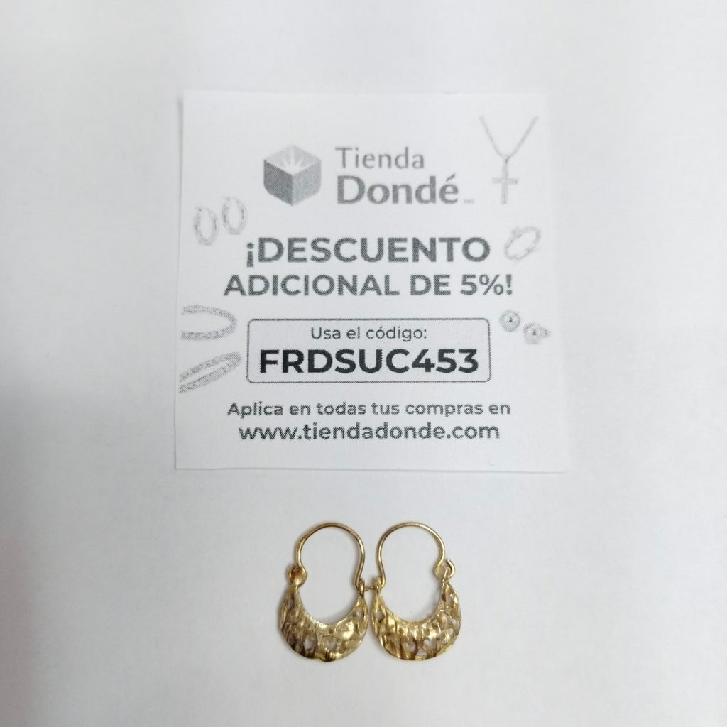 ARRACADAS PAR ORO 8 K 0.9 GRMS (SEMINUEVO)